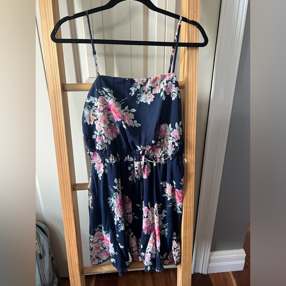 Francesca’s Blue Floral Dress Sz S